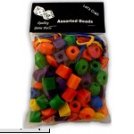 Discount Learning Supplies 100 Jumbo Assorted Plastic Beads with Three Lacing Strings  B0711GY3KJ